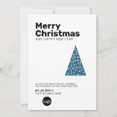 モダンクリスマスツリー – sans serif Business シーズンカード (正面)