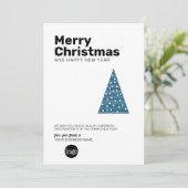 モダンクリスマスツリー – sans serif Business シーズンカード (スタンド正面)