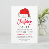 モダンクリスマスディナーパーティークリスマスホリデーパーティー 招待状 (スタンド正面)