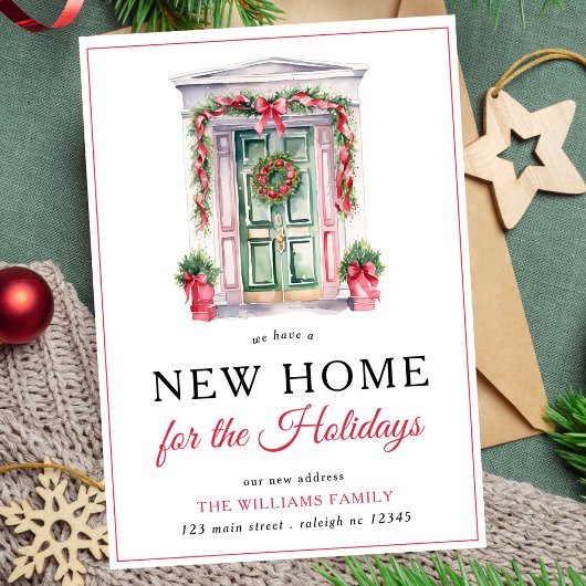 モダンクリスマスドアニューホームオリダイムービング 案内状