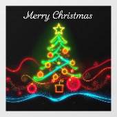 モダンクリスマスネオンホリデーコレクション ウィンドウサイン (シート)