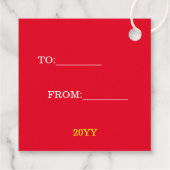 モダンクリスマスネオンホリデーコレクション フェイバータグ (裏面)