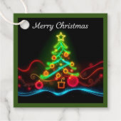 モダンクリスマスネオンホリデーコレクション フェイバータグ (正面)