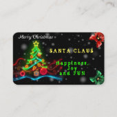モダンクリスマスネオンホリデーコレクション 名刺 (正面)