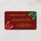 モダンクリスマスネオンホリデーコレクション 名刺 (裏面)