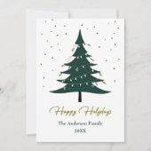 モダンクリスマスハッピーホリデイズフラットホリデーカード シーズンカード (正面)