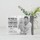 モダンクリスマスハンドレターフルフォトオーバーレイ シーズンカード (スタンド正面)