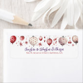 モダンクリスマスバウブル差出人住所 ラベル (インサイチュ)