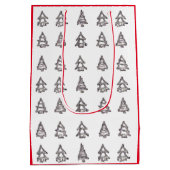 モダンクリスマスパインツリー抱き枕 ミディアムペーパーバッグ (裏面)