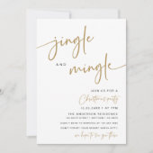モダンクリスマスパーティの招待状ジングル&ミングル 招待状 (正面)