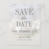 モダンクリスマスパーティーセーブ・ザ・デート案内 案内ポストカード (正面)