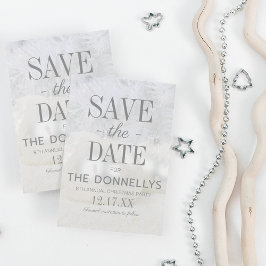 モダンクリスマスパーティーセーブ・ザ・デート案内 案内ポストカード