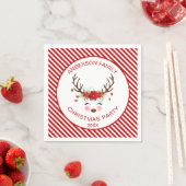 モダンクリスマスパーティートナカイオーナメント スタンダードカクテルナプキン (インサイチュ)