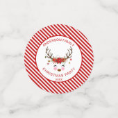 モダンクリスマスパーティーパーソナライズされたトナカイ コンフェッティ (スモール正面)