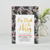 モダンクリスマスパーティーホリデーパーティー招待状 招待状 (スタンド正面)