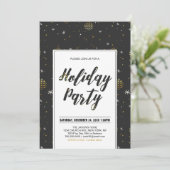 モダンクリスマスパーティーホリデーパーティー招待状 招待状 (スタンド正面)