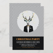 モダンクリスマスパーティーホリデーパーティー招待状 招待状 (正面/裏面)
