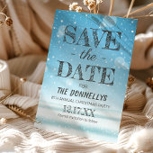 モダンクリスマスパーティー保存日 案内ポストカード