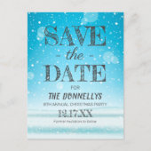 モダンクリスマスパーティー保存日 案内ポストカード (正面)