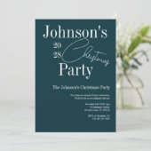 モダンクリスマスパーティー緑 招待状 (スタンド正面)