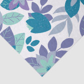 モダンクリスマスパープルティール（緑がかった色）フローラ休日 薄葉紙 (詳細)