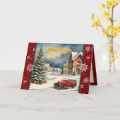 モダンクリスマスビューティフルホリデーコレクション カード (黄色い花)