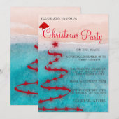 モダンクリスマスビーチ 招待状 (正面/裏面)