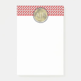 モダンクリスマスピンクドットゴールドフォイル円形ロゴ ポストイット