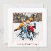 モダンクリスマスファミリーフォトシンプルミニマル シーズンカード (正面)