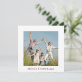 モダンクリスマスファミリーフォトホリデーカード シーズンカード (スタンド正面)