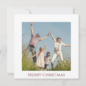 モダンクリスマスファミリーフォトホリデーカード シーズンカード (正面)