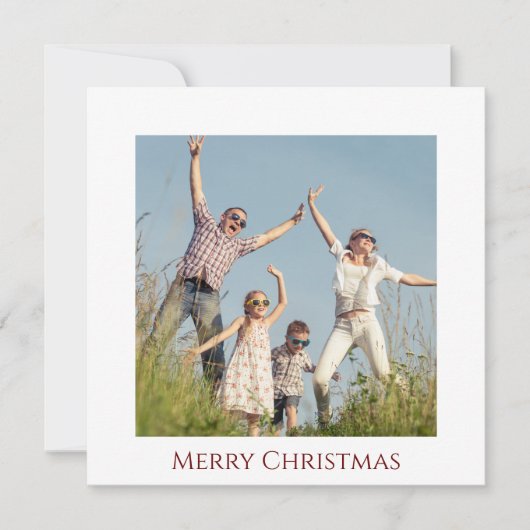 モダンクリスマスファミリーフォトホリデーカード シーズンカード (正面)