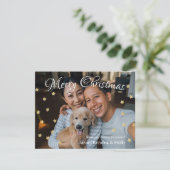 モダンクリスマスファミリーフォトホリデーカード シーズンカード (スタンド正面)