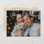 モダンクリスマスファミリーフォトホリデーカード シーズンカード (正面/裏面)