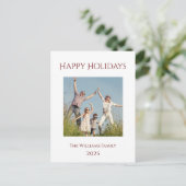 モダンクリスマスファミリー写真フェスティバル シーズンポストカード (スタンド正面)