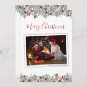 モダンクリスマスファミリー写真植物館 シーズンカード (正面/裏面)