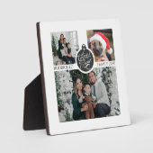 モダンクリスマスファミリー4フォトコラージュ フォトプラーク (正面)