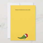 モダンクリスマスフィエスタホットジャラペーニョサンタハット 招待状 (裏面)