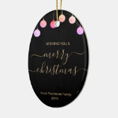 モダンクリスマスフェスティバルカラフルフォトオーナメント セラミックオーナメント (左)