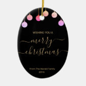 モダンクリスマスフェスティバルカラフルフォトオーナメント セラミックオーナメント (正面)