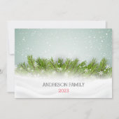 モダンクリスマスフェスティバルダウンロード雪 招待状 (裏面)