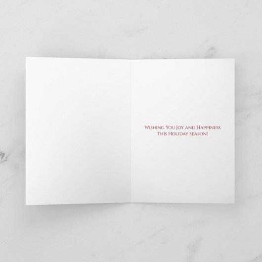 モダンクリスマスフェスティバル家族の写真 シーズンカード (内部)