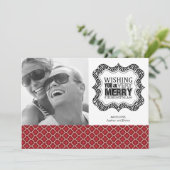 モダンクリスマスフォトカード シーズンカード (スタンド正面)