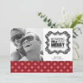 モダンクリスマスフォトカード シーズンカード (スタンド正面)