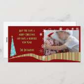 モダンクリスマスフォトカード シーズンカード (正面/裏面)