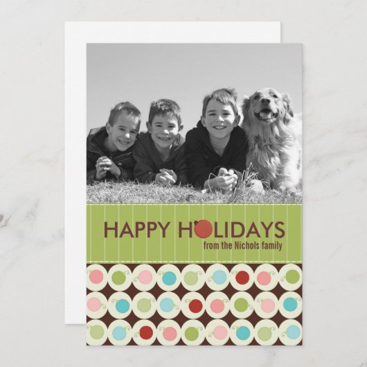 モダンクリスマスフォトカード{5 x 7} シーズンカード (正面/裏面)