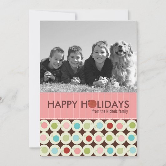 モダンクリスマスフォトカード{5 x 7} シーズンカード (正面)