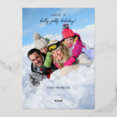 モダンクリスマスフォトコラージフォイルホリデーカード 箔シーズンカード (裏面)