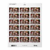 モダンクリスマスフォトパーソナライズされた差出人住所 ラベル (フルシート)