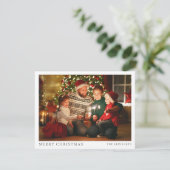 モダンクリスマスフォトファミリーポートレート シーズンカード (スタンド正面)